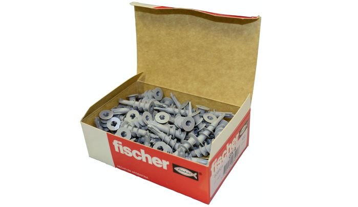 Taco metálico FISCHER GKM para paneles de yeso 100 unidades